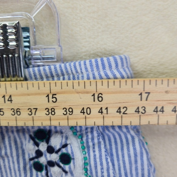 Vineyard Vines Womens Elastic Waist Shorts Small Striped Embroidered Bohemian - Picture 2 of 8